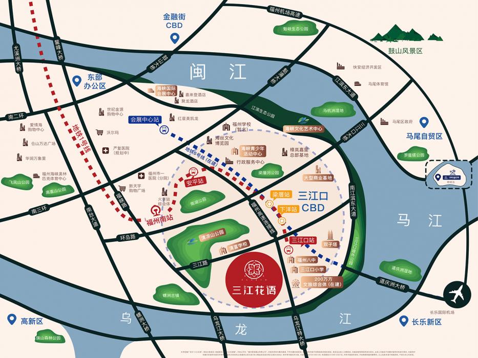 三江花语位置图
