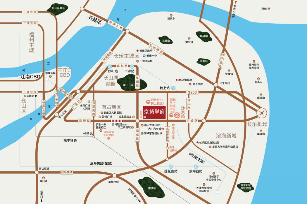 长乐京域学府位置图