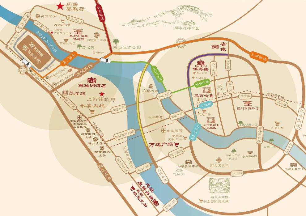 龙旺·闽越水镇·理想家2.0位置图