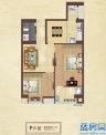 瀚海首筑户型图:两房两厅一卫