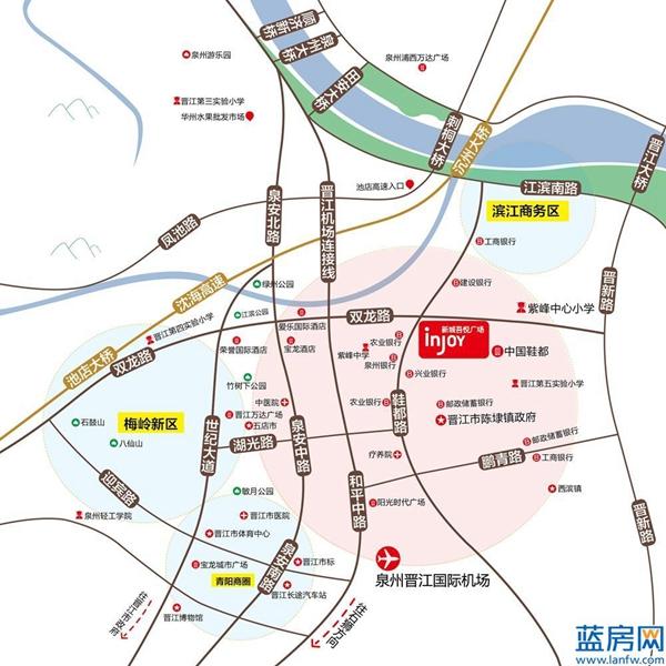 晋江新城吾悦广场位置图