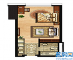 君誉江畔户型图55平户型 1室1厅 面积:55.00m2