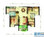 金帝中洲滨海城（和墅）户型图:115平3房2厅