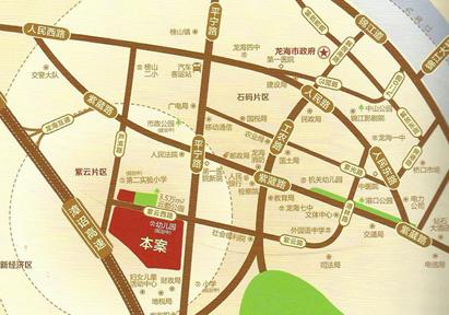 龙海明发广场：明发中央城位置图